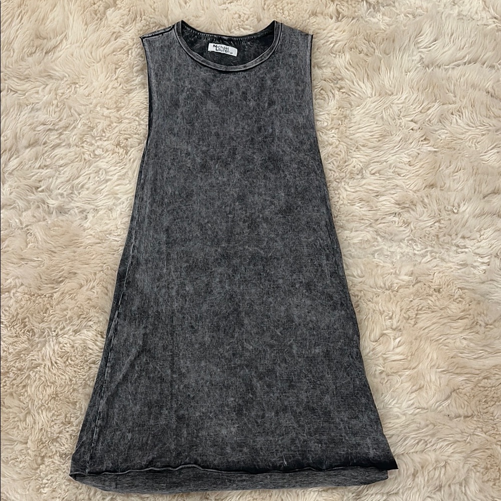 Michael Lauren Size Xs. Sleeveless Washed Black/Gray Casual Mini Dress.